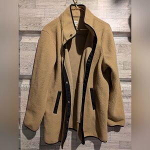 J. Crew Tan Blazer with Black Trim